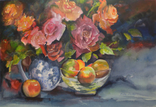 Flowers - watercolor by Hettie Rowley